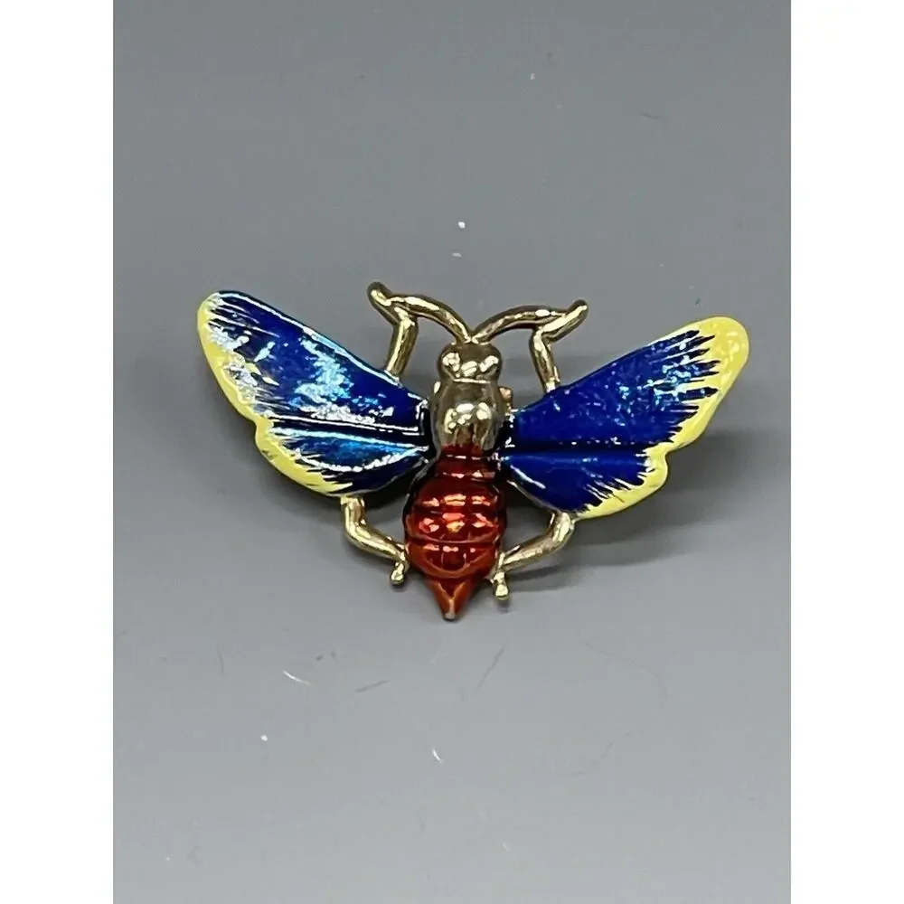 Vintage Bee Bug Enamel‎ Brooch Pin Taiwan Retro Colorful Cosplay